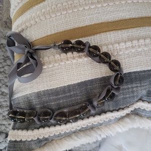 Vintage JCREW glass beads and ribbon necklace